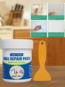 [Quick Repair] Multi-Functional Wall Repair Paste - Easily Repair Wall Cracks, Holes, Waterproof And Moisture-Proof, Wall Looks New!" Quick Repair: Easily Fill Wall Cracks, Nail Holes, Scratches And Other Defects, Dry Quickly, Save Time.