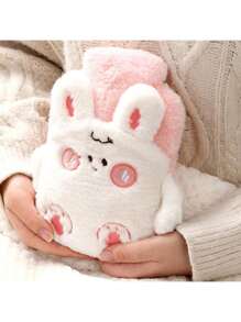 1pc Water Injection Type Hot Water Bag, PVC Material, Explosion-Proof, Anti-Scalding Hand Warmer, Plush Cute Hot Water Bag, Can Unpick And Wash, Back To School Supplies