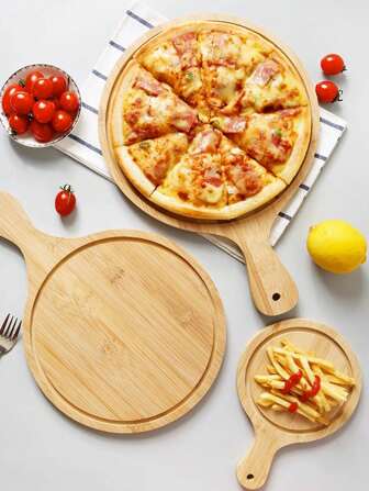 1pc Steak Divided Plate, Pizza Board, Wooden Nordic Japanese Style Tray, Thickened Rectangular Home High-End Creative Western Tableware, Fruit Dessert Cake Tea Plate, Special Ins Style