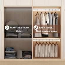 FEPK 1pc Non-Drilling Telescopic Rod, Built-In Spring, Strong Load Bearing, Suitable For Shower Curtain Rod, Drying Rack, Curtain Rod, Roman Rod, Wardrobe Support Rod, Door Curtain Rod Bathroom Decor - Multicolor - View 7