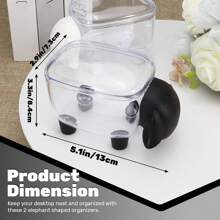 1 pieza Caja de almacenamiento con forma de elefante/oveja linda, organizador de cosméticos impermeable, decoración del hogar a la moda, caja de almacenamiento decorativa simple y práctica, regalo ideal para mujer en inauguración de casa o cumpleaños, apto para habitación, dormitorio, baño, Pascua, boda