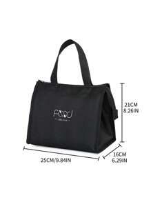 1 pieza Bolsa de almuerzo gruesa y alta, bolsa térmica de gran tamaño con asa para transportar comidas, adecuada para el trabajo