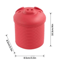 1/2 Stücke Sparschwein-förmiger Fett-Aufbewahrungsbehälter, Silikon Speckfett Aufbewahrung Sieb, Speckfett Kollektor