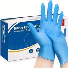20/50/100/200pcs Black Nitrile Gloves, Super Durable, Thicker Fingers, Latex-Free, Suitable For Mechanics, Tattoo Artists, Catering, Disposable Gloves (S/M/L) (No Box) - Multicolor - View 8