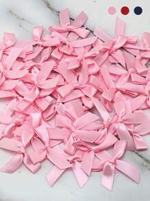 (200 Stücke/4 Packungen) 4 cm bunte Schleifen für Geschenkdekoration und zum Herstellen von Haarspangen und Haarschmuck, Valentinstag - Pink - Übersicht 4