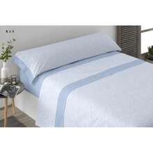 STARLEY-100% Cotton Sheet Set Printed PLATINIUM - MAR AZUL - 查看 1