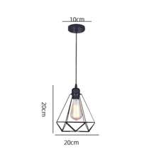 1 đèn trần công nghiệp cổ điển phong cách Bắc Âu đơn/3 đầu cho phòng ăn, quầy bar, phòng ngủ - Đèn chùm sắt - Xem 19