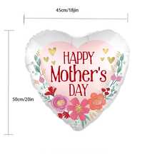 5 件铝箔心形气球，母亲节生日派对装饰品 - 查看 4