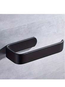 1 pieza Soporte para papel higiénico autoadhesivo de plástico, dispensador de rollo de cocina, estante para papel higiénico de baño, gancho de almacenamiento, fácil de usar, estante montado en la pared sin perforación para almacenar papel higiénico