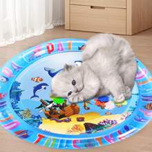 猫用水感官游戏垫，加厚 2025 新款带鱼的猫用水感官游戏垫，升级版猫用水游戏垫，宠物儿童用水传感器垫 - 彩色 - 查看 5