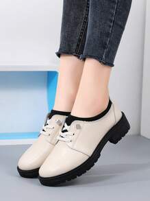 Mocasines de plataforma gruesa, zapatos planos para mujer, Primavera 2025