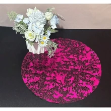 12 tovagliette monouso 40/50 dorate, 13" tovagliette rotonde in maglia metallica glitterata e dorata, centrini di carta velina metallica dorata, decorazioni da tavolo per matrimonio, compleanno e feste