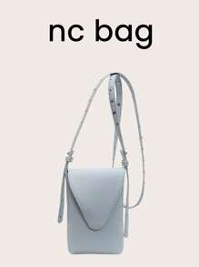 1 件女式 PU 皮革简约纯色手机包，多功能单肩包/斜挎包，适合节日、约会、礼物 - 彩色 - 查看 1