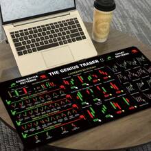 1 pezzo Tappetino per mouse extra large con schemi e grafici di candele per trading, un promemoria tascabile per ufficio, tappetino per computer portatile/tastiera, tappetino da scrivania, con bordi rinforzati, fondo in gomma antiscivolo, disponibile in diverse misure, perfetto per casa, ufficio, sala giochi, dormitorio, accessorio per computer, regalo ideale per fidanzato e fidanzata - sh-S176 - Visualizzare 14