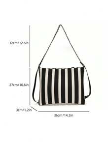Sac à épaule rayé à la mode pour femme, sac banane polyvalent, nouvelle arrivée 2025