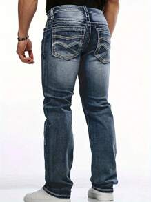Men's Fashion Unique Back Pocket Embroidered Denim Jeans