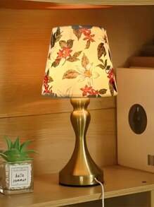 1pc LED Print Fabric Desk Lamp, USB Interface With 3 Color Adjustable Brightness, Suitable For Bedroom/Living Room/Study/Office, Can Also Be Used As Sleep Light, Energy Saving And Eye-Caring