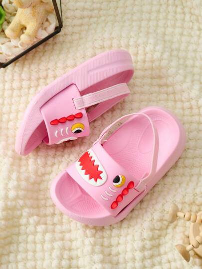 1 Pair Pink Baby Girl Summer Sandals, Comfortable Fashion Soft Sole Casual Indoor/Outdoor Versatile Slippers