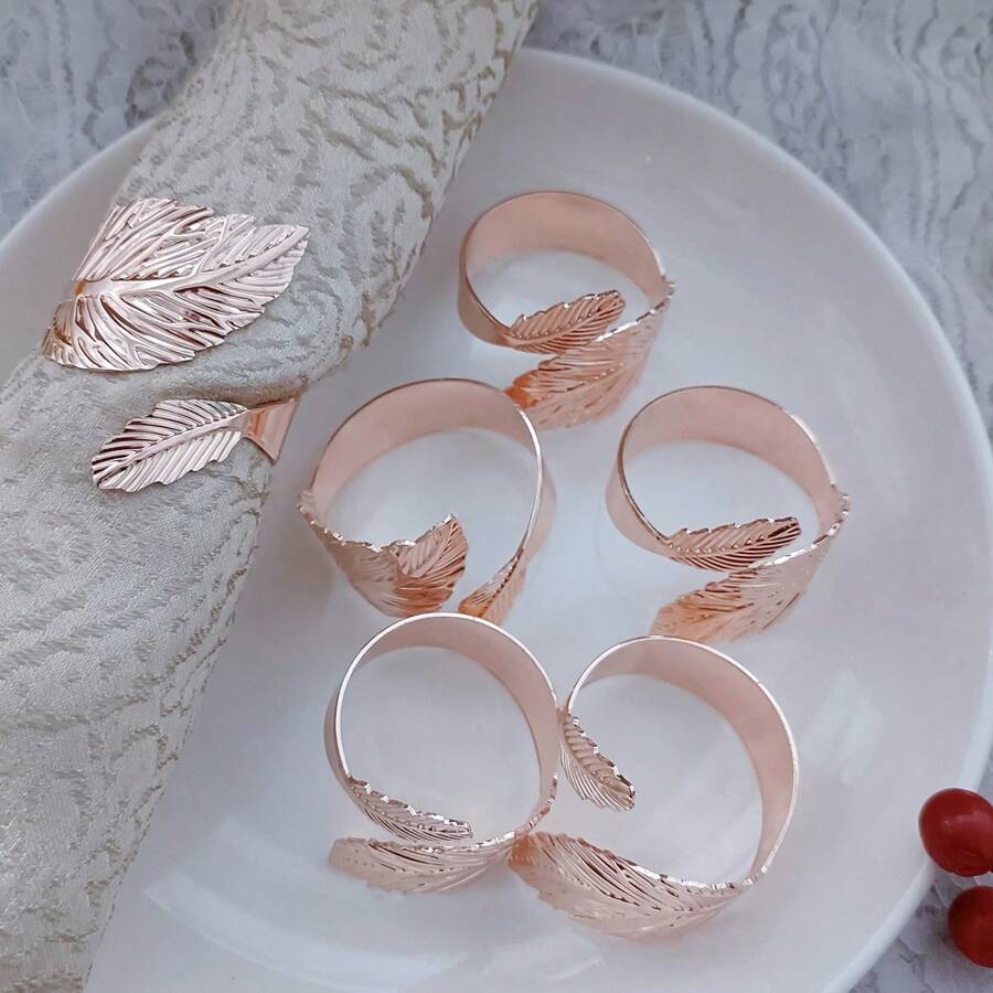 3pcs/4pcs/5pcs/6pcs Metal Napkin Rings, Multi-Color Napkin Holders For Hotel Supplies, Home Kitchen Dining Table Decor, Cloth Napkin Rings Suitable For Daily Life, Parties, Guests, All Seasons