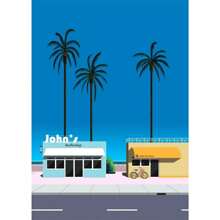 1pc Japan Beach City Summer Hiroshi Nagai Vaporwave Prints Posters Wandkunst Canvas Schilderij Nordic Wandfoto's Woonkamer Decor Geen Lijst