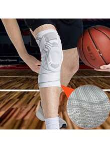 1 pieza Rodillera de fitness, envoltura elástica deportiva Almohadilla de compresión protectora para aliviar las lesiones de rodilla en el gimnasio y fitness, voleibol - Multicolor - Ver 1