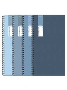 4 件 A5/B5 厚螺旋装订笔记本，高品质简约便笺本，批发文具练习本、学校用品、返校 - 均碼 - 查看 6