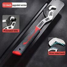 1 pieza Llave ajustable multifuncional de gran apertura, herramienta de pinzas de hierro para tuberías, electricidad, automoción y mantenimiento mecánico - Color mixto, grado industrial, baño