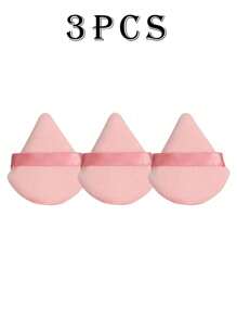 20 piezas Juego de limpieza de maquillaje, esponjas finas, esponjas puntiagudas, borlas de polvos con forma de corazón, borlas de polvos cuadradas