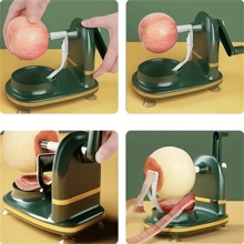 SOKANY 1 pièce d'éplucheur multifonctionnel manuel de fruits, éplucheur à main de légumes et de pommes, en plastique ABS, sans besoin de charge, accessoire de cuisine essentiel pour la maison | Éplucheur de fruits/décoration fonctionnelle | Fonctionnement manuel, Éplucheur de cuisine