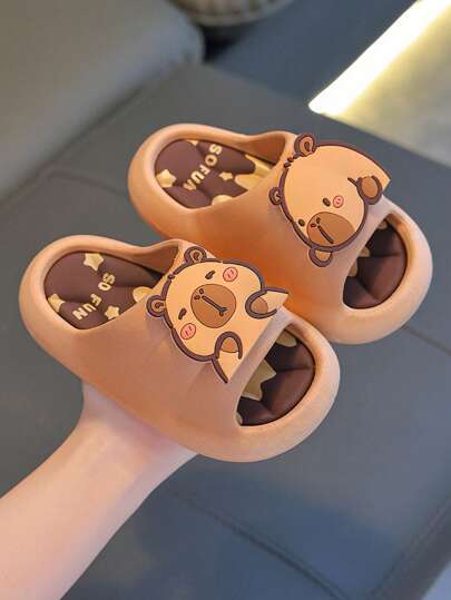 1 Paar Kinder Sommer PVC Hausschuhe mit süßem Capybara Tierelement