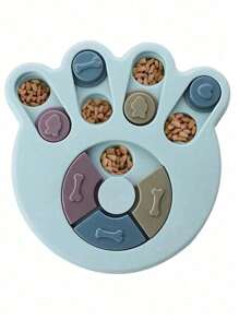 1pc Dog Puzzle Toys Slow Feeder, Interactive IQ-Enhancing Food Dispenser, Non-Slip Slow Eating Bowl, Cat And Dog Food Game, Durable And Easy To Clean, Anti-Choking Function, Slow Feed Treat Dispenser, Suitable For Small To Large Dog Breeds For Intelligence Training.