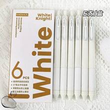 1pc 6pcs/Set Simple Quick-Drying Black Push Button Pens, 0.5mm Fine Point, Black Ink Retractable Ballpoint Pens, Versatile & Minimalist