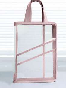 A4 Handheld Subject Folder Zipper Pouch, Student Exam Use File Organizer Bag, Waterproof Document/Paper Storage Bag - Multicolor - View 13