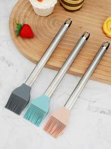 3 pièces (1 pièce rose + 1 pièce bleu + 1 pièce gris) Pinceaux de cuisine en silicone