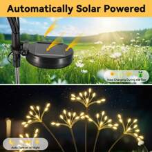 Outdoor Waterproof Solar Firecracker Lights, Solar Firework Lights, Weeping Willow Lights, LED Dandelion Starry Fairy Lights, Garden Atmosphere Decor, Suitable For Yard, Path, Patio, Flower Bed, Camping, Party Decoration