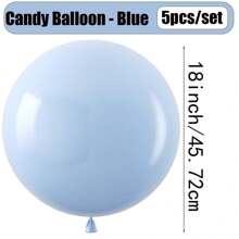 18 英寸(45.72 厘米)粉彩气球大型加厚糖果色气球大型圆形多色乳胶气球适用于生日派对婚礼彩虹派对背景装饰花环和拱门装饰气球 - 糖果色 - 查看 34