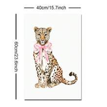 1/3 套时尚豹纹星形墙饰，粉色俏皮猎豹墙饰印花，你看起来真好，极简主义多巴胺装饰，无框墙饰 - 黑色 - 查看 10