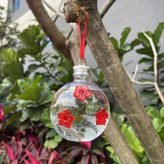 1 Piece Outdoor Hanging, Waterproof, Hummingbird Spherical Feeder, Bird Water Dispenser, Plastic Bottle, Suitable For Villa And Garden Decoration