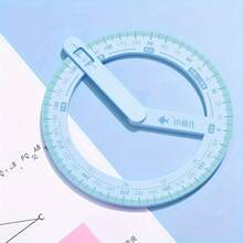 1 pièce Rapporteur rotatif à 360 degrés de dessin animé, outil d'aide à l'enseignement des mathématiques pour la division des angles, le dessin géométrique et la mesure des angles - Multicolore - Voir 6