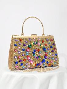 European And American Style Women Evening Clutch Bag, Fashion Pearl Party Handbag - Multicolor - View 3