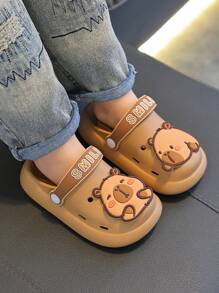 1 Paio di zoccoli da bambino in EVA traforati, stile ciabatte estive, pantofole da doccia per bambini con suola morbida e antiscivolo