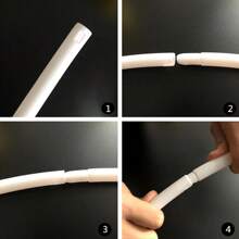 10 件装气球圆环棒，塑料白色气球固定棒，婚礼生日派对气球装饰配件，圣诞节