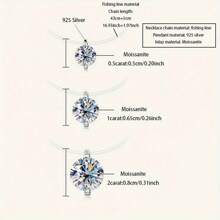 KAHOOT S925 Sterling Silver Moissanite Pendant Necklace, Mermaid Tears, Elegant Luxury Necklace For Women, Jewelry Gift, Suitable For Weddings, Banquets, Mother's Day, Easter, Ramadan, Anniversary Gifts