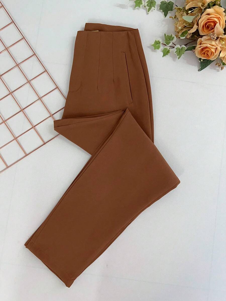Sullyn_modas High Waist Pants - Bronze - View 1