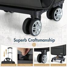 Rolling Laptop Bag - Rolling Laptop Briefcase On Wheels For Women/Men Fits Up To 15.6Inch, Water Resistant For Travel Work And Business (Black) - Grey - View 4