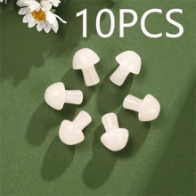 QYDCX 天然透明石英、玫瑰和绿色东陵石蘑菇装饰套装 - 禅桌/冥想空间的疗愈水晶装饰，带有灵气能量的异想天开的仙女核心礼物，迷你水晶花园 - 粉晶 - 查看 9