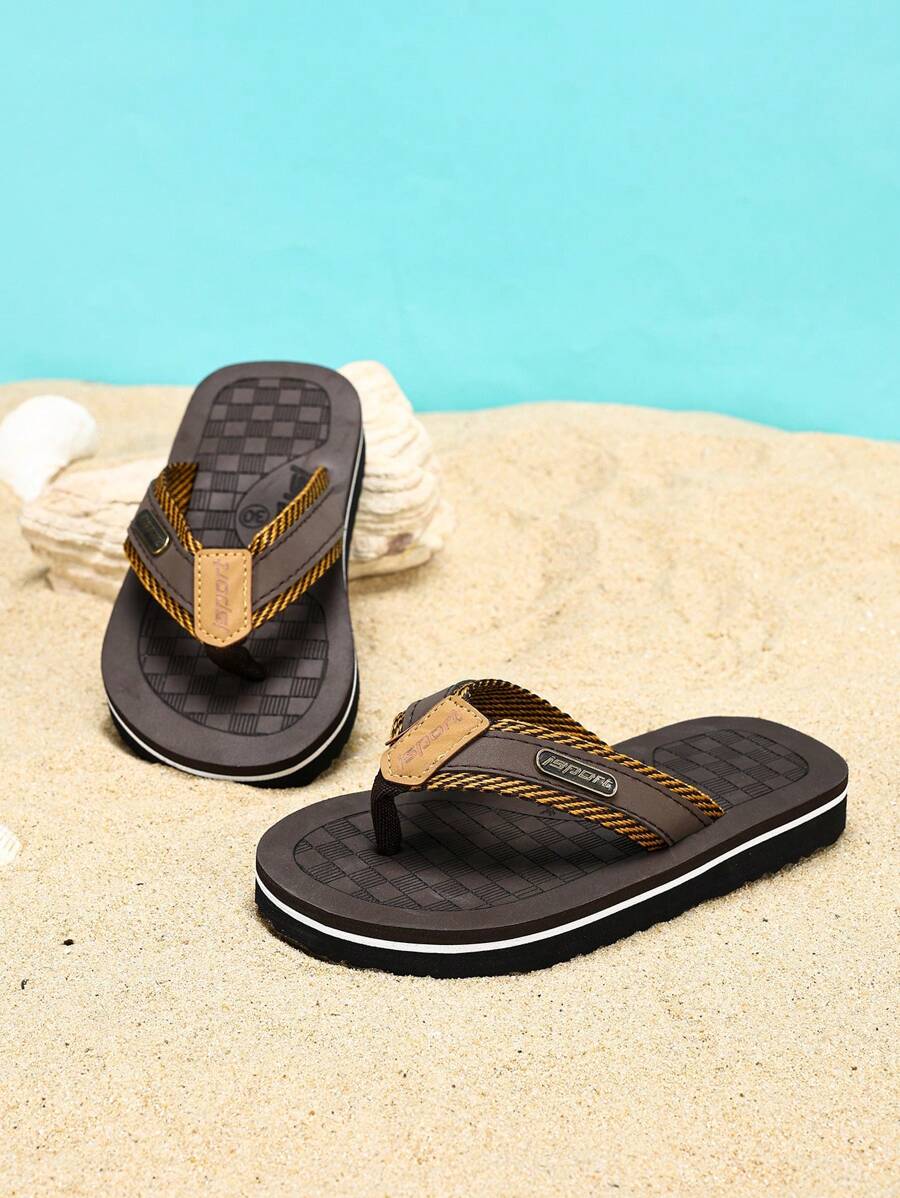 1 par de chanclas de espuma con diseño de animales de dibujos animados para niños, chanclas de moda de EVA antideslizantes para uso en exteriores