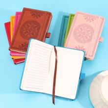 Carnet de notes portable de style rétro format A6, mini bloc-notes minimaliste de poche, pages intérieures à grille blanche, petit journal intime, cahier de croquis, cadeau de récompense pour étudiant, 8 options de couleurs, fournitures scolaires, rentrée des classes