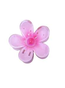 1 Stück/6 Stück blumenmusterhafte, süße und elegante Haarklammern aus buntem ABS-Kunststoff für Frauen, Candy-farbene Haraccessoires wie Haarklammern, Haarklammern, Haarklammern, Haarklemmen, Haarklammern