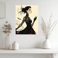 Vintage Witch Dark Gloomy Living Room Decor Gothic Witch Print Witchcraft Canvas Painting